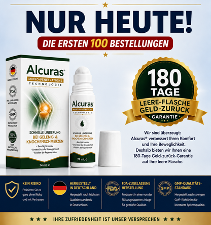 Alcuras® 0,05 mm Mikro-Nadel-Roller zur Unterstützung der Knochen- und Gelenkregeneration (0.05mm)