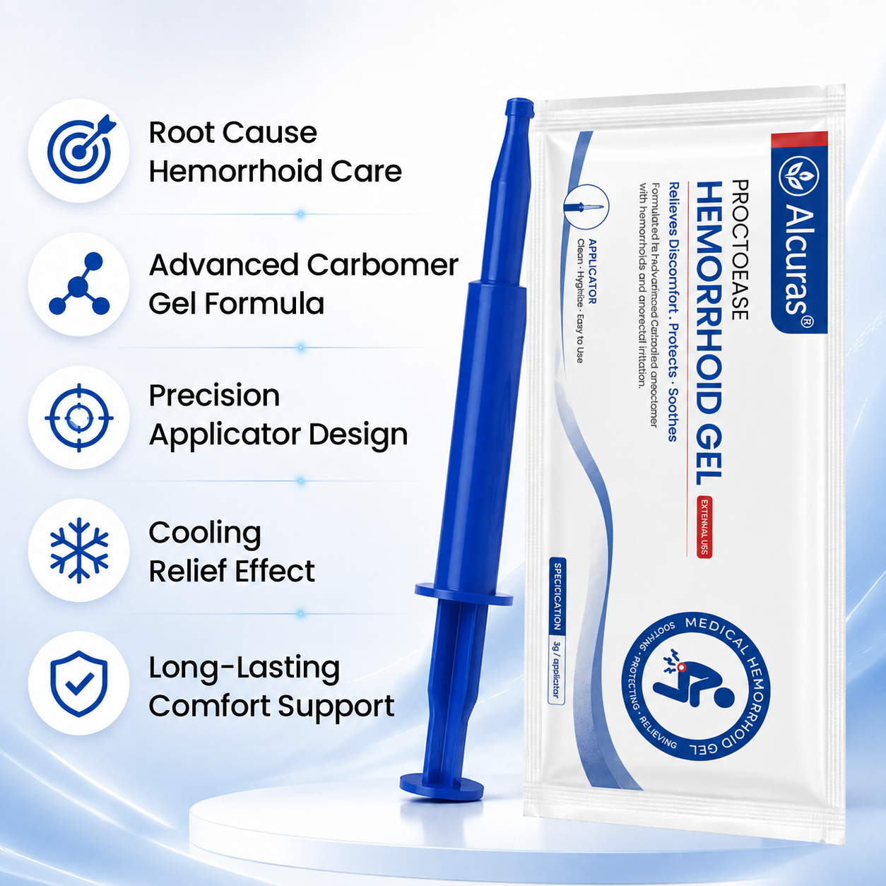 Alcuras® ProctoEase Hemorrhoid Gel.