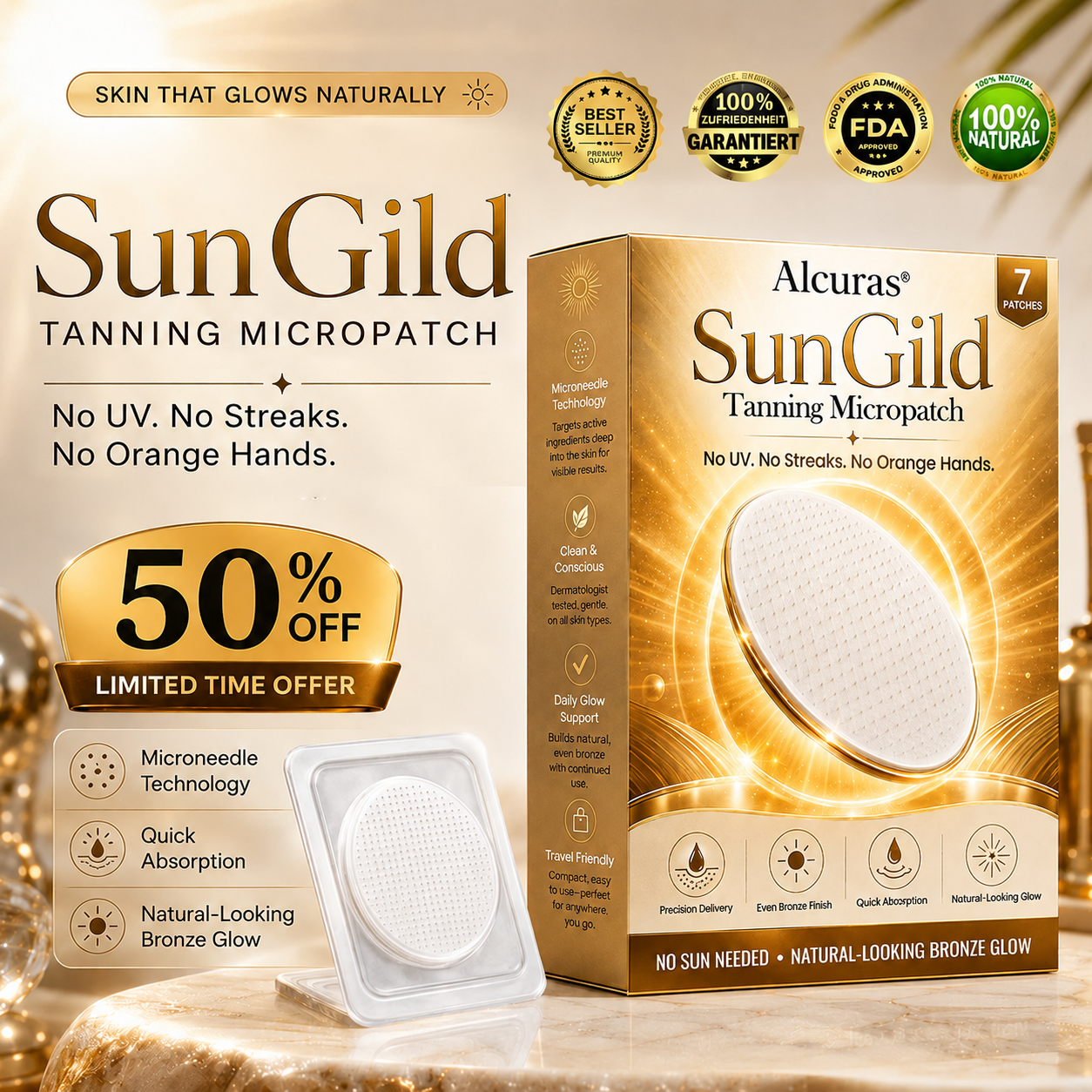 Alcuras®  SunGild Glow Patch