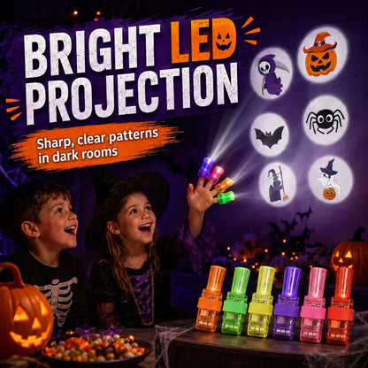 🎃 Spooky Pattern Finger Projector Lights (36 Pcs)