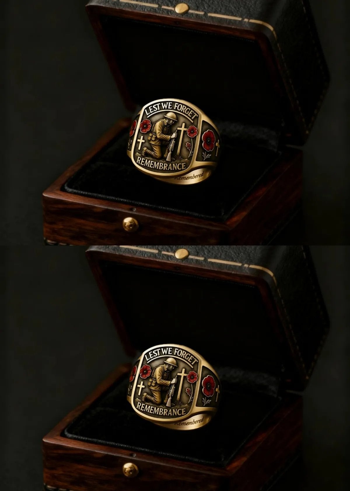 🔥Last Day 60% OFF🌹 2026 Remembrance Soldier Ring💍Lest We Forget — Honoring the Fallen