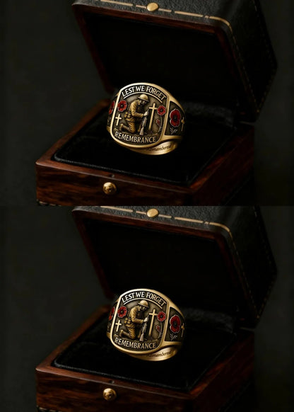 🔥Last Day 60% OFF🌹 2026 Remembrance Soldier Ring💍Lest We Forget — Honoring the Fallen