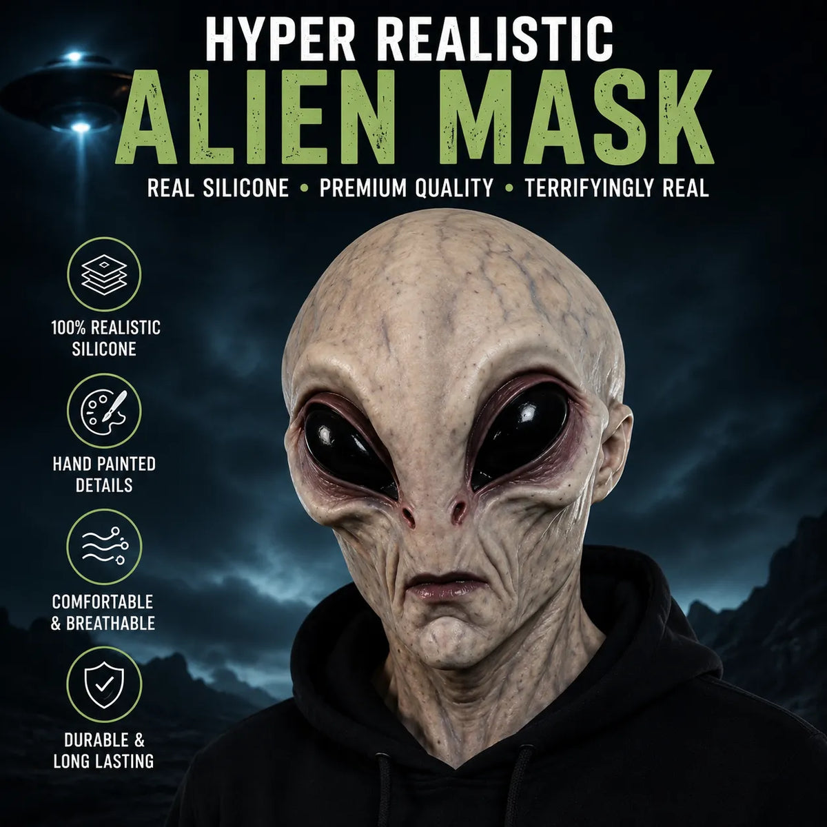 🔥Lifelike Alien Silicone Mask