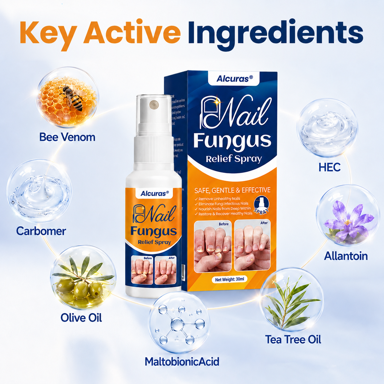 Alcuras® Nail fungus relief spray
