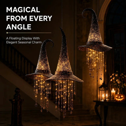 Lighted Witch Hat Hanging Chime