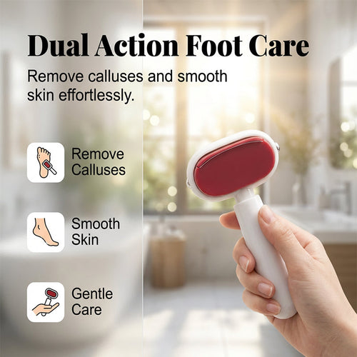 Dual‑Sided Foot Callus Remover, Replaceable Stainless Steel Blade Foot Scraper 🦶