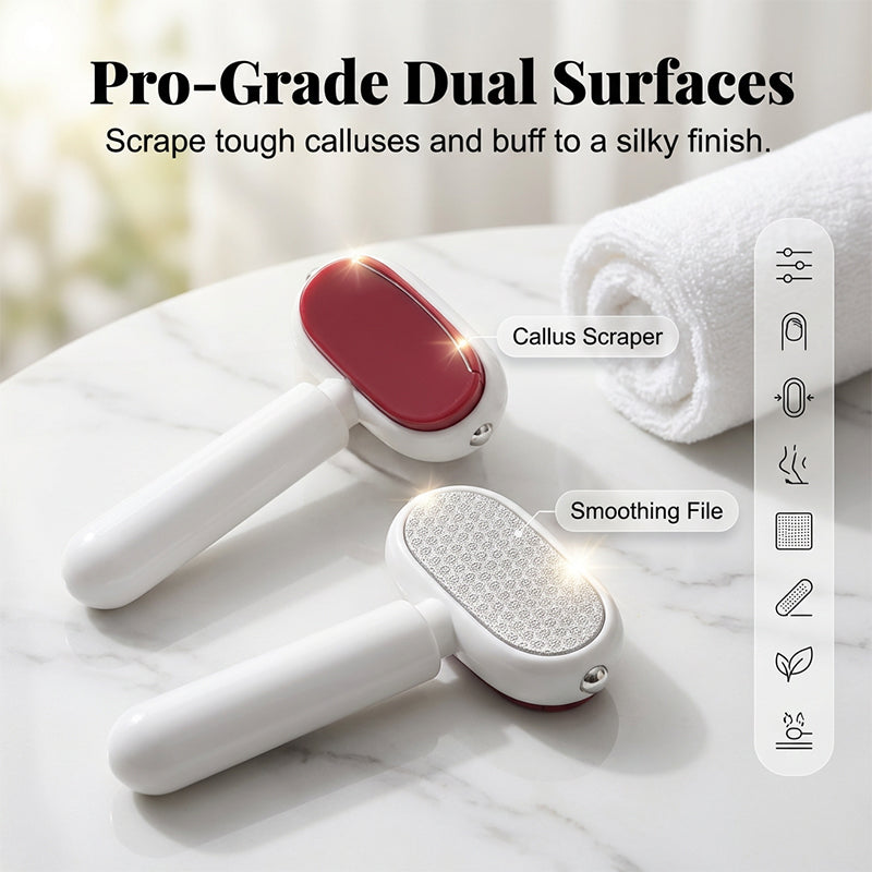 Dual‑Sided Foot Callus Remover, Replaceable Stainless Steel Blade Foot Scraper 🦶