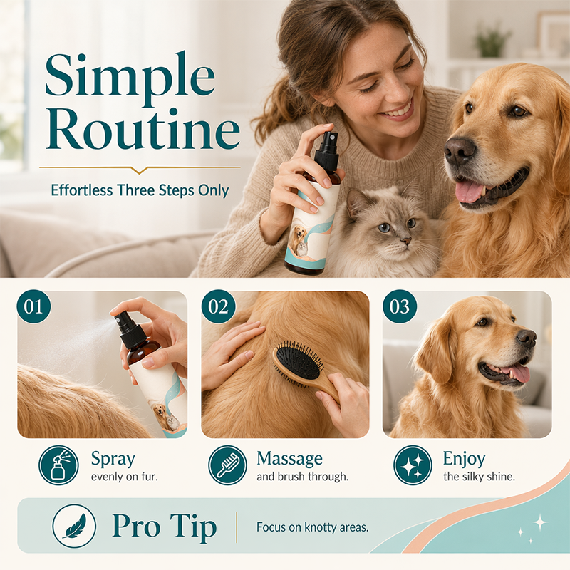 🐶Gentle Pet Coat Detangling & Anti-Static Spray