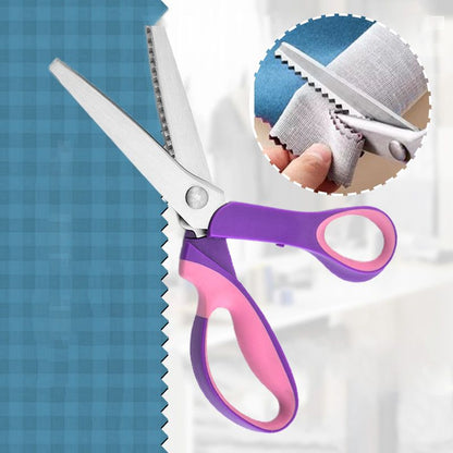 Premium Stainless Steel Pinking Shears – Soft-Grip Zigzag Scissors