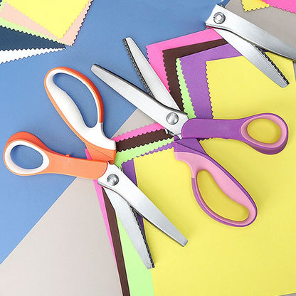 Premium Stainless Steel Pinking Shears – Soft-Grip Zigzag Scissors