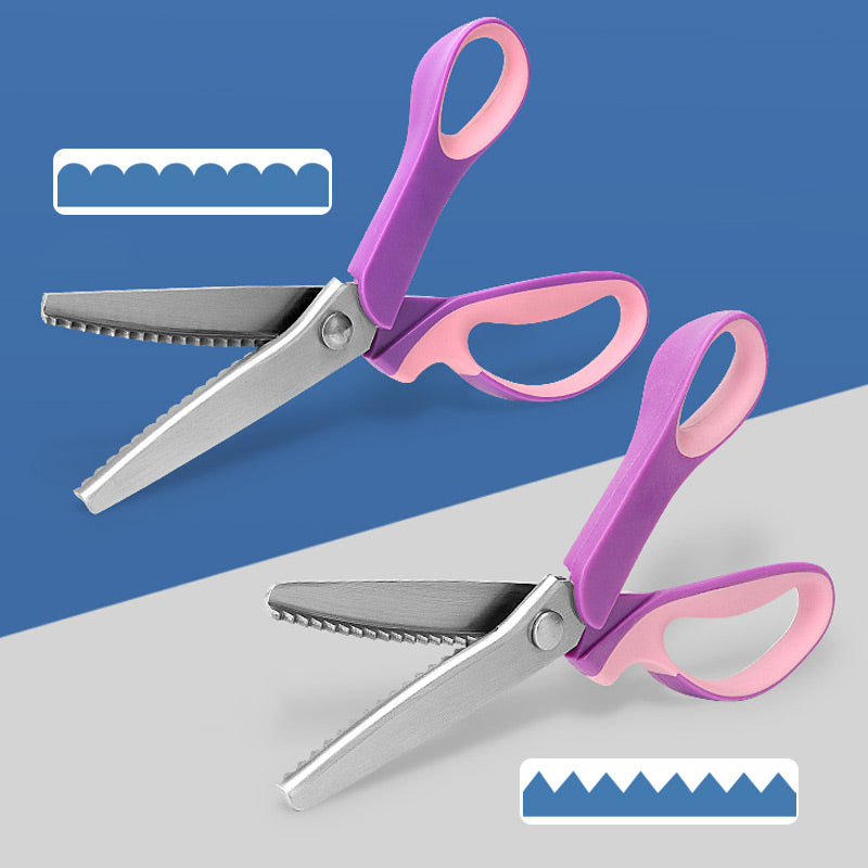 Premium Stainless Steel Pinking Shears – Soft-Grip Zigzag Scissors