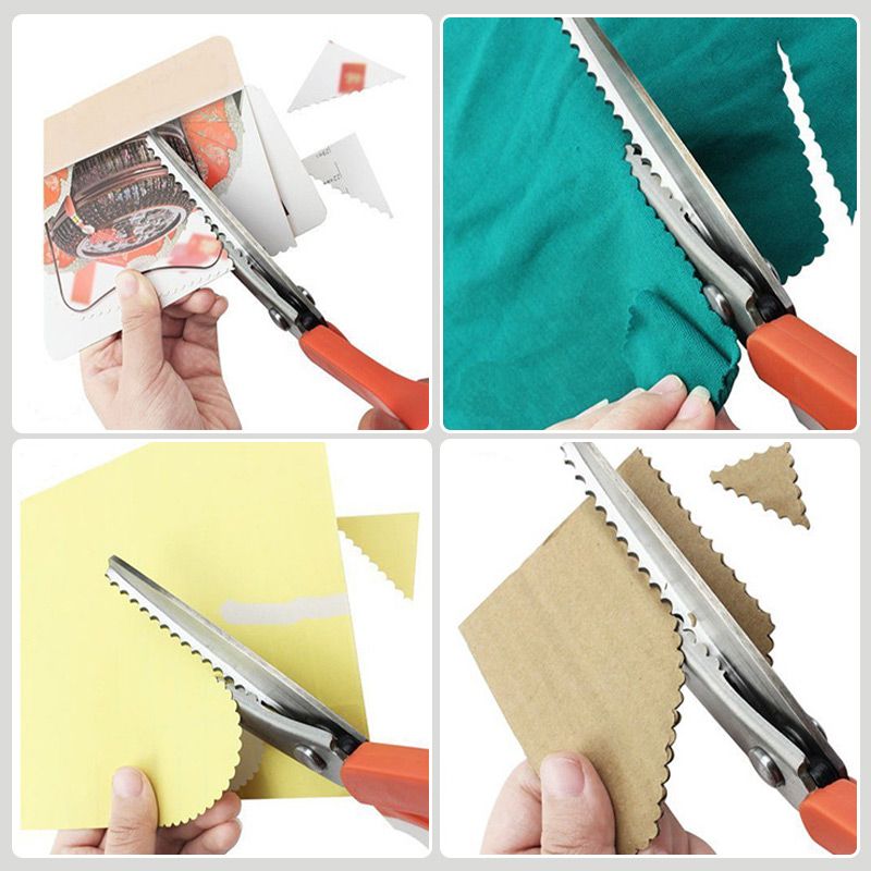 Premium Stainless Steel Pinking Shears – Soft-Grip Zigzag Scissors