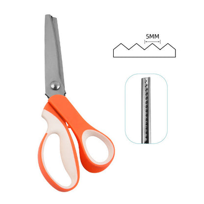 Premium Stainless Steel Pinking Shears – Soft-Grip Zigzag Scissors