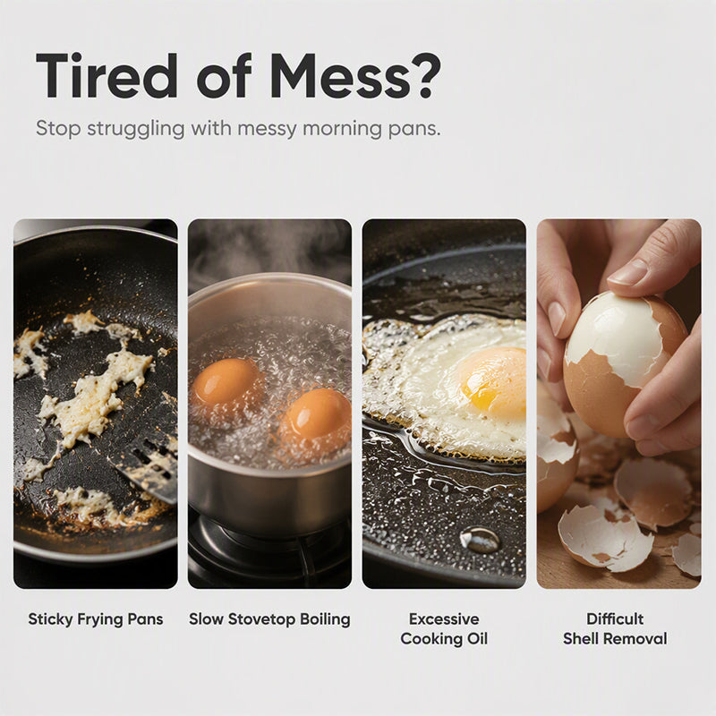 🥳2026 HOT SALE🥳💞50K+ SOLD! 🥗🎁 50% OFF! Microwave Egg Poacher——Dual‑cavity, non‑stick & easy clean. Healthier than frying – stock up & save!
