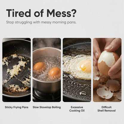 🥳2026 HOT SALE🥳💞50K+ SOLD! 🥗🎁 50% OFF! Microwave Egg Poacher——Dual‑cavity, non‑stick & easy clean. Healthier than frying – stock up & save!